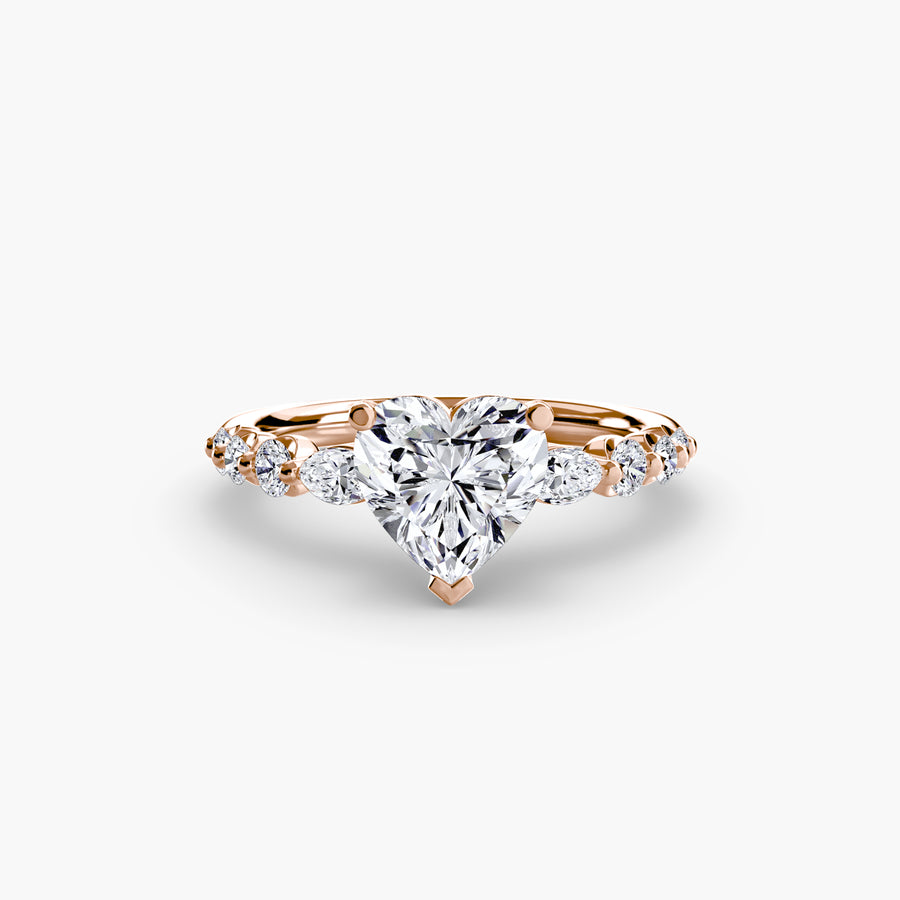 14K Rose Gold / Heart The Tiered Accent Ring
