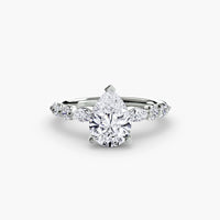 Thumbnail for 14K White Gold / Pear The Tiered Accent Ring