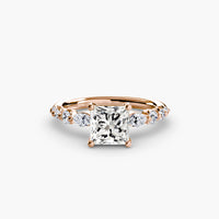 Thumbnail for 14K Rose Gold / Princess The Tiered Accent Ring