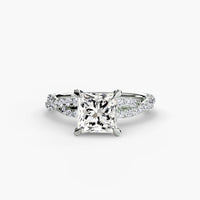 Thumbnail for 14K White Gold / Princess The Twisted Pavé Solitaire