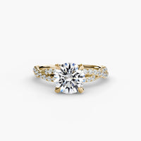 Thumbnail for 14K Yellow Gold / Round The Twisted Pavé Solitaire