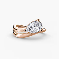 Thumbnail for 14K Rose Gold / Pear The Wave Ring 2