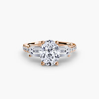 Thumbnail for Three-Stone Ring with Pavé Band 4