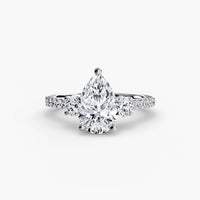 Thumbnail for Three-Stone Ring with Pavé Band 5