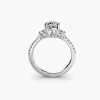 Thumbnail for Three-Stone Ring with Pavé Band 5