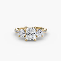 Thumbnail for Three-Stone with Pavé Band