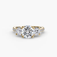 Thumbnail for Three-Stone with Pavé Band