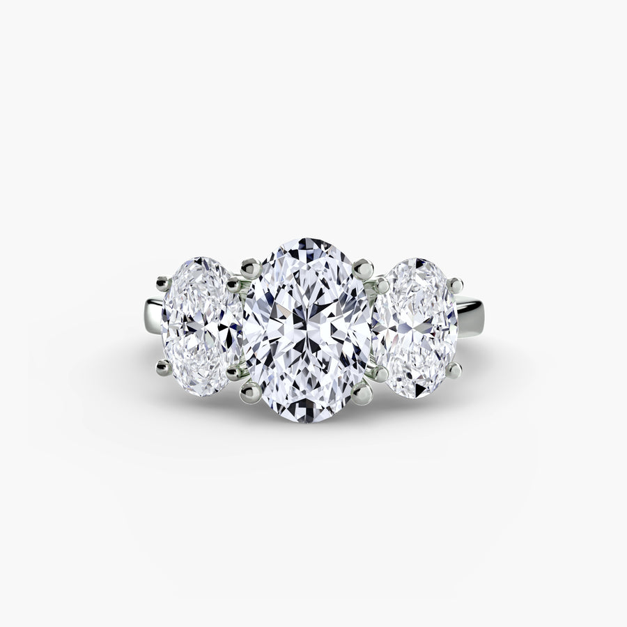 14K White Gold / Oval Trilogy Oval