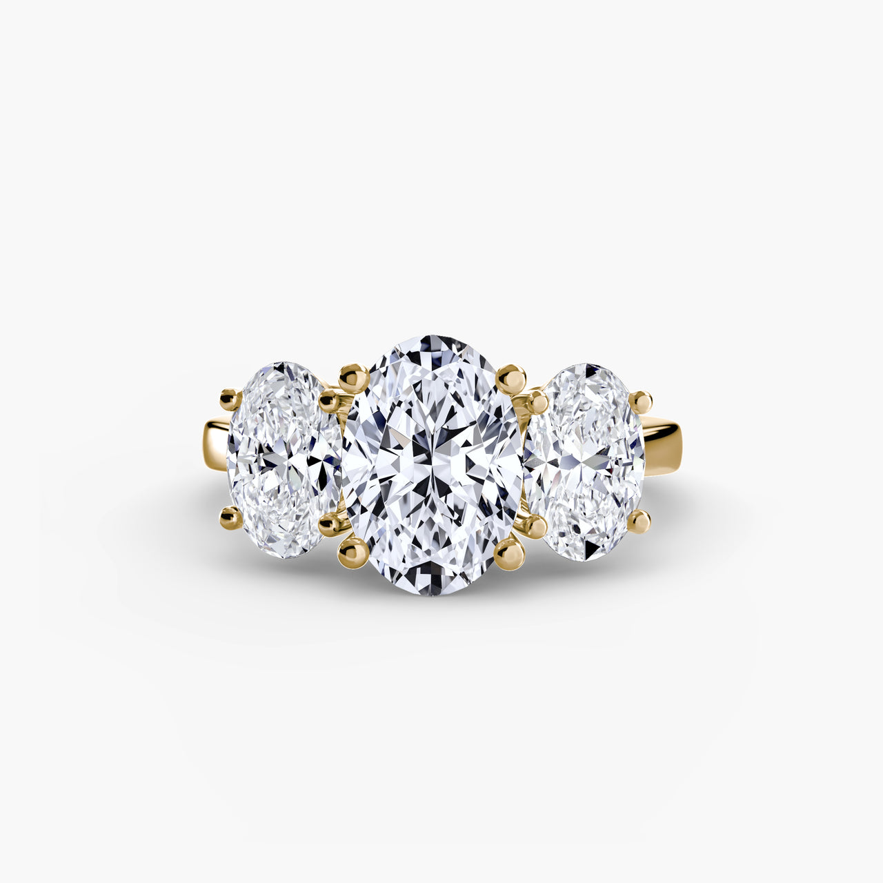 14K Yellow Gold / Oval Trilogy Oval