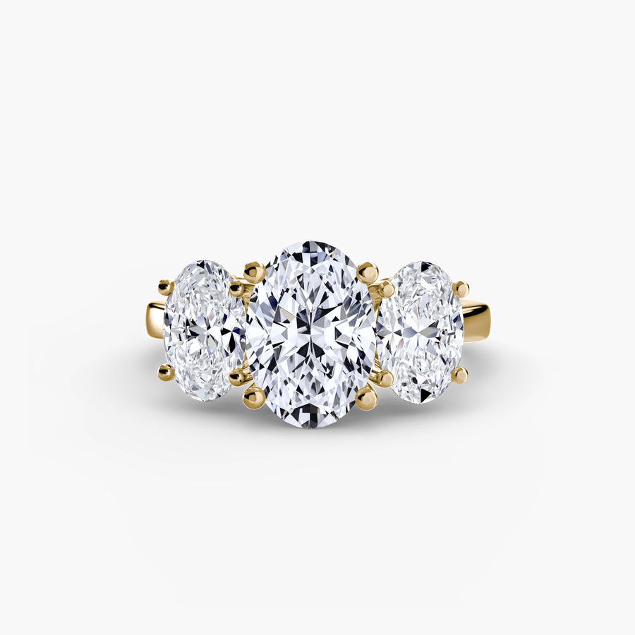14K Yellow Gold / Oval Trilogy Oval