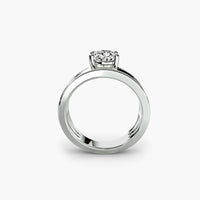 Thumbnail for Wide Band Solitaire with Pavé Band