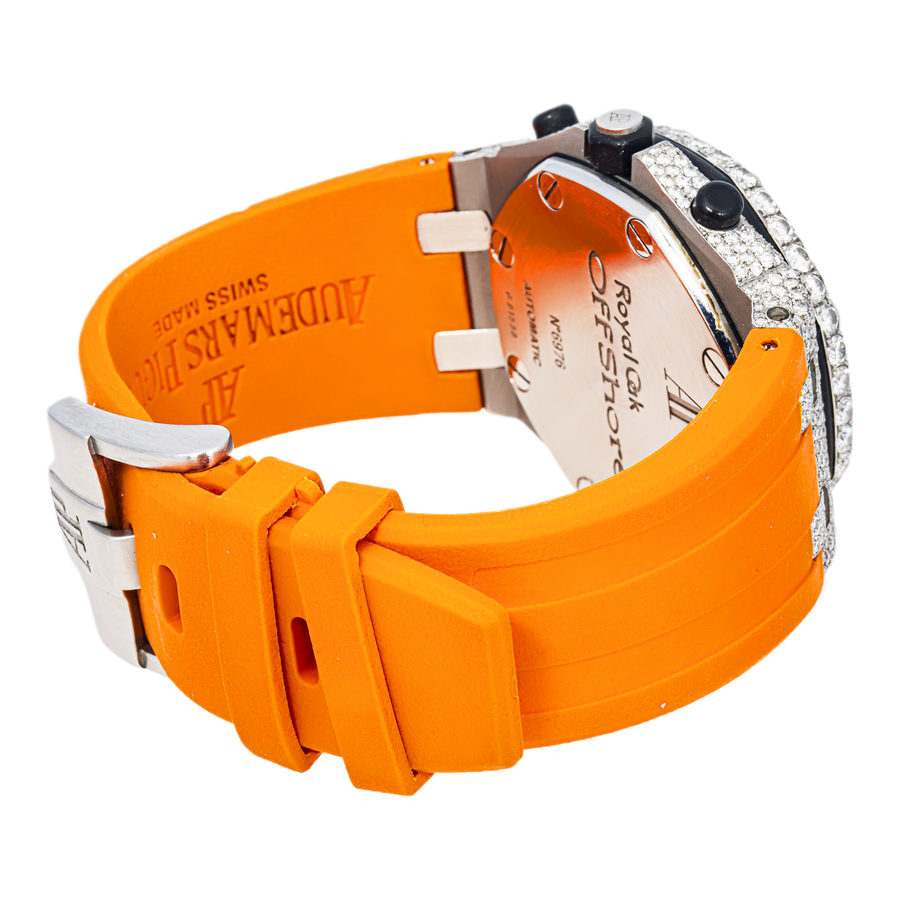 Audemars Piguet Royal Oak Offshore Diamond Chronograph Orange Rubber Strap