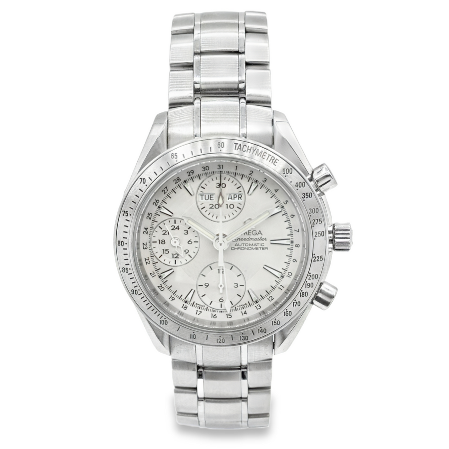 Omega Speedmaster Day Date Chrono Silver Dial Watch