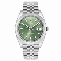 Thumbnail for Rolex Datejust 41 Stainless Steel Mint Green Dial Smooth Bezel Jubilee Bracelet