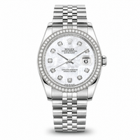 Thumbnail for Rolex Datejust Stainless Steel Mother of Pearl Diamond Dial With Jubilee Bracelet
