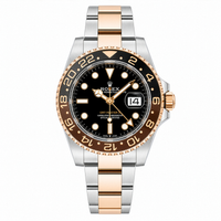 Thumbnail for Rolex GMT-Master II Two-Tone Steel & Everose Gold Root Beer Black Dial Oyster Bracelet
