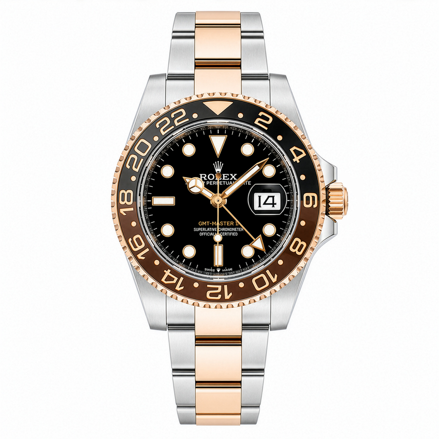 Rolex GMT-Master II Two-Tone Steel & Everose Gold Root Beer Black Dial Oyster Bracelet