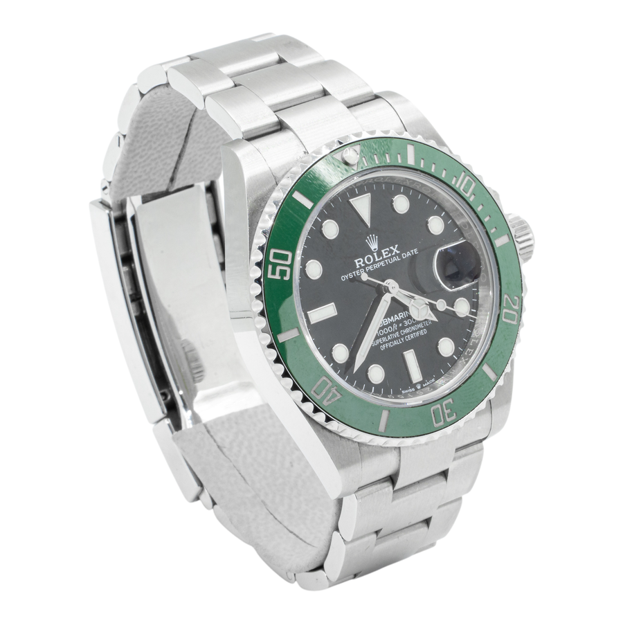 Rolex Submariner Oyster Starbucks Green Bezel Black Index Dial 126610LV