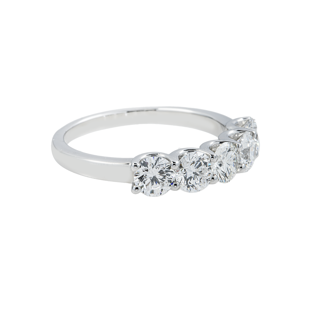 14k White Gold Lab Diamond Wedding Ring Band 1.62 ctw