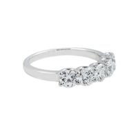 Thumbnail for 14k White Gold Lab Diamond Wedding Ring Band 1.62 ctw