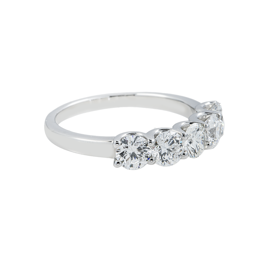 14k White Gold Lab Diamond Wedding Ring Band 1.62 ctw