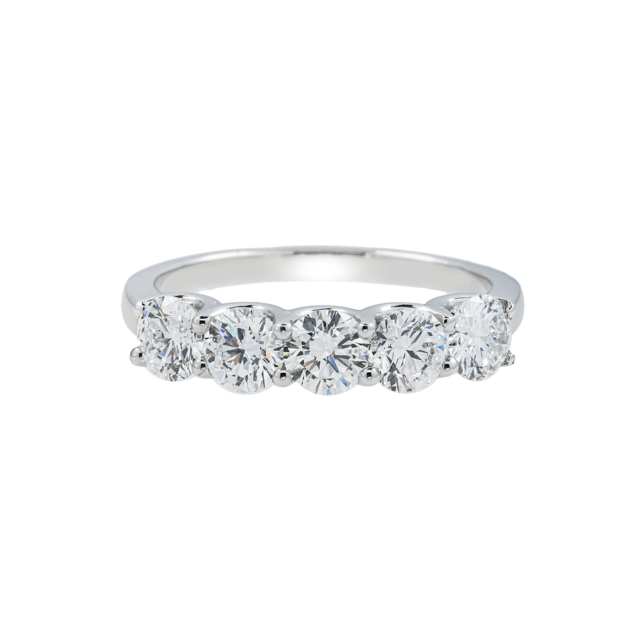 14k White Gold Lab Diamond Wedding Ring Band 1.62 ctw