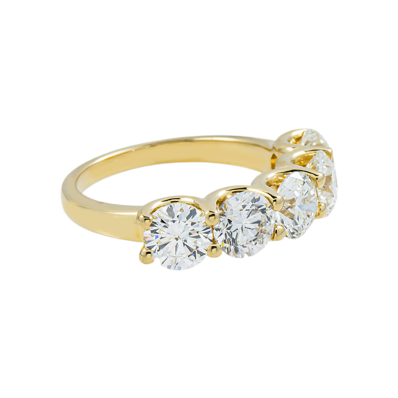 14k Yellow Gold Lab Diamond Wedding Ring Band 3.60 ctw