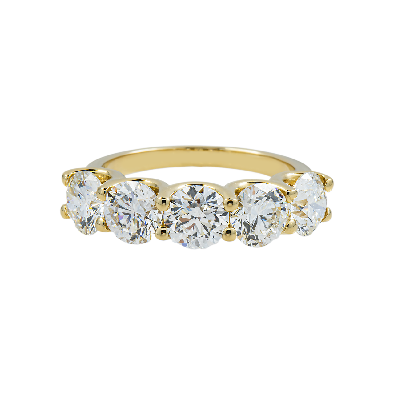 14k Yellow Gold Lab Diamond Wedding Ring Band 3.60 ctw
