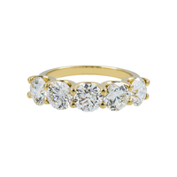 Thumbnail for 14k Yellow Gold Lab Diamond Wedding Ring Band 3.60 ctw