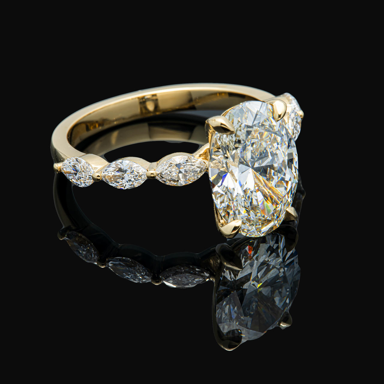 18K Gold Lab Diamond Engagement Ring ENG0150
