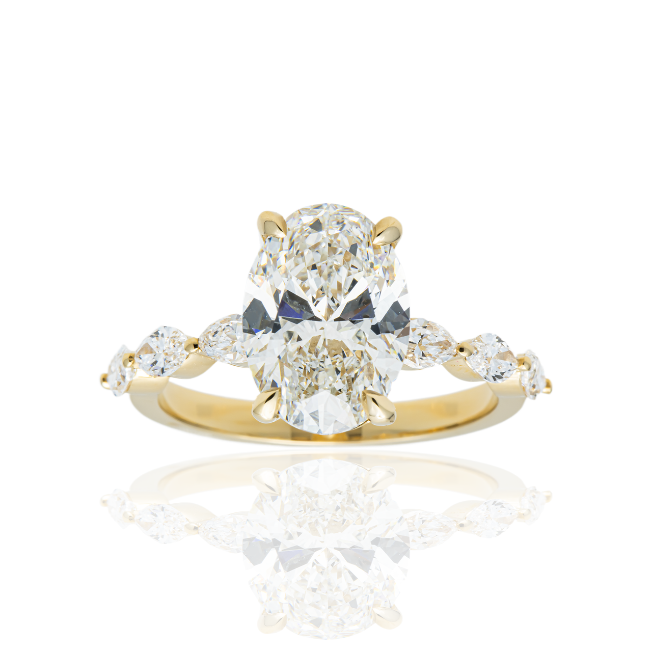18K Gold Lab Diamond Engagement Ring ENG0150