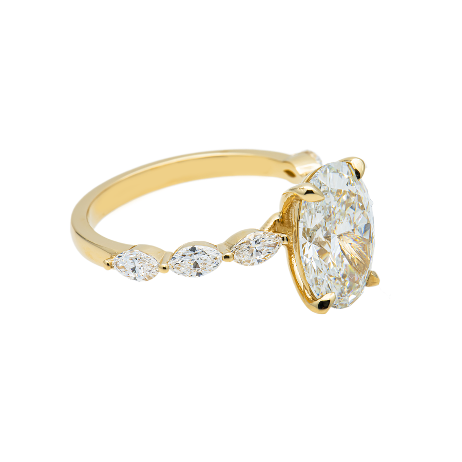 18K Gold Lab Diamond Engagement Ring ENG0150
