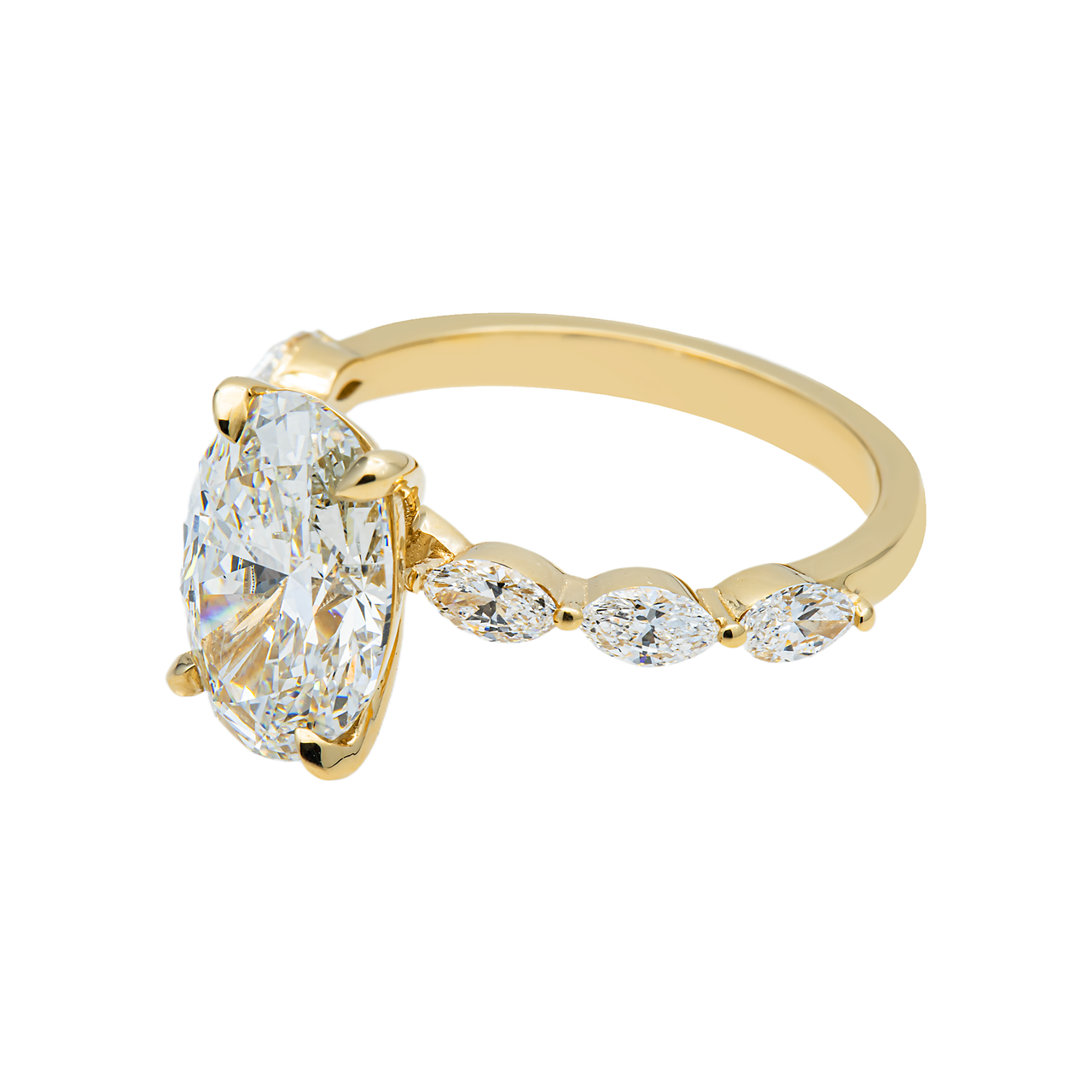 18K Gold Lab Diamond Engagement Ring ENG0150