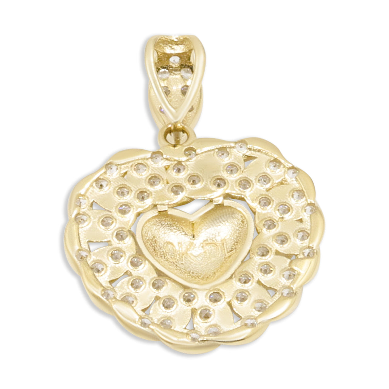 10k Cuban Heart Pendant