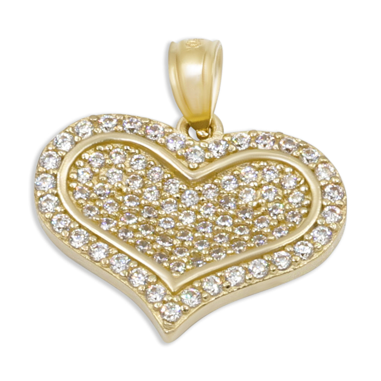 10k Double Heart Pendant