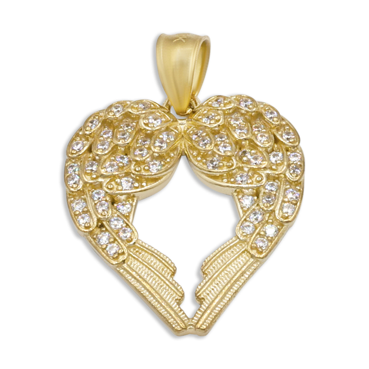 10k Heart Wing Pendant