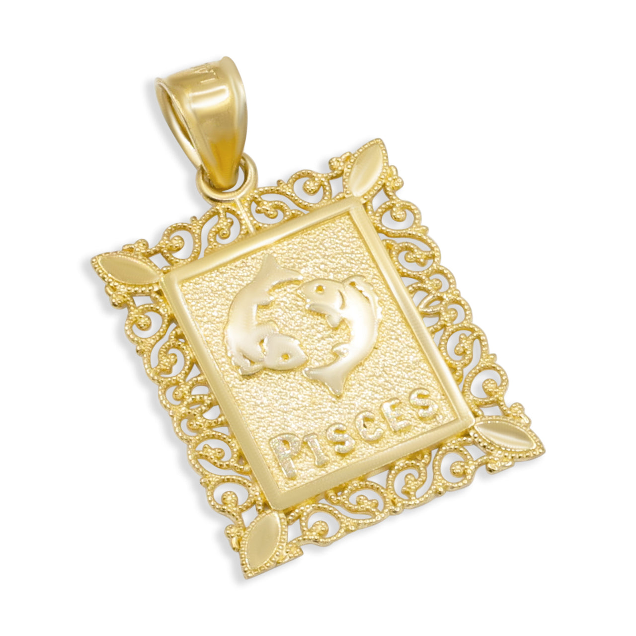 10k Pisces Horoscope Pendant