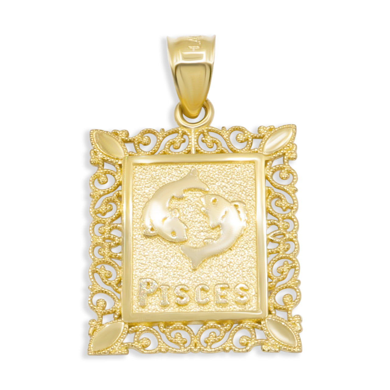 10k Pisces Horoscope Pendant