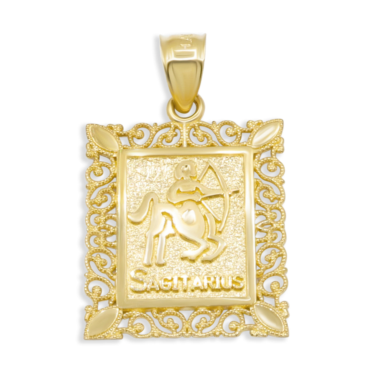 10k Sagittarius Horoscope Pendant