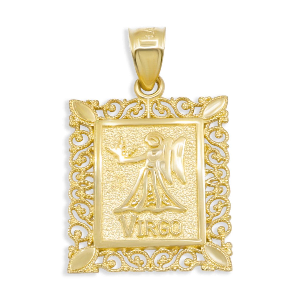 10k Virgo Horoscope Pendant