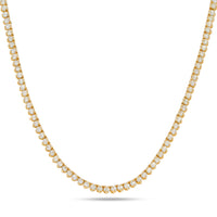 Thumbnail for 14k 3 Prong Tennis Necklace 9.5ctw