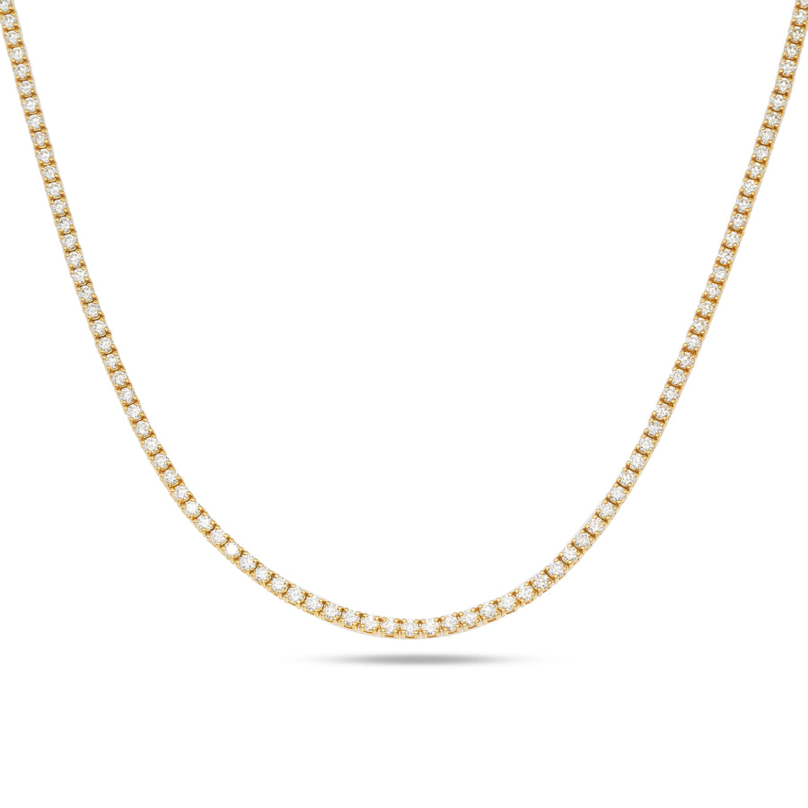 14k 4 Prong Diamond Tennis Necklaces 11.11ctw