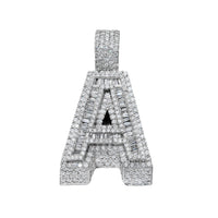 Thumbnail for 14k Baguette Initial Pendant Letter A 8 ctw