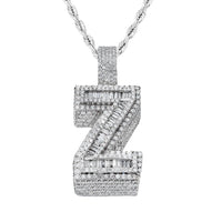 Thumbnail for 14k Baguette Initial Pendant Letter Z 7.50 ctw