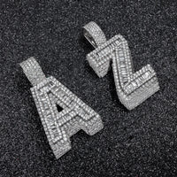 Thumbnail for 14k Baguette Initial Pendant Letter Z 7.50 ctw