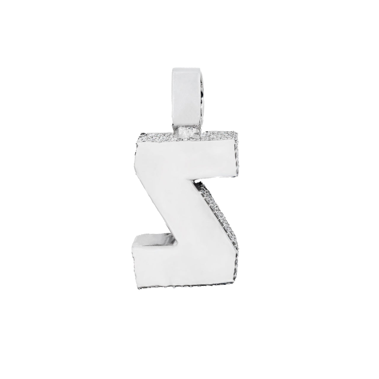 14k Baguette Initial Pendant Letter Z 7.50 ctw