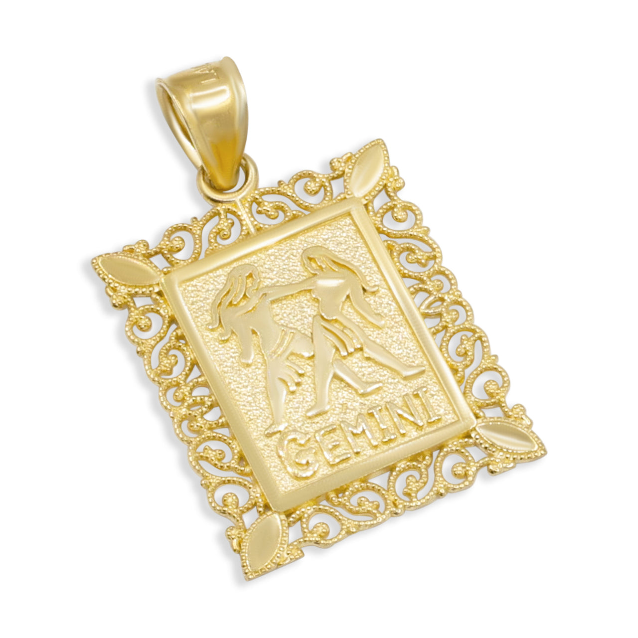 14k Gemini Horoscope Pendant