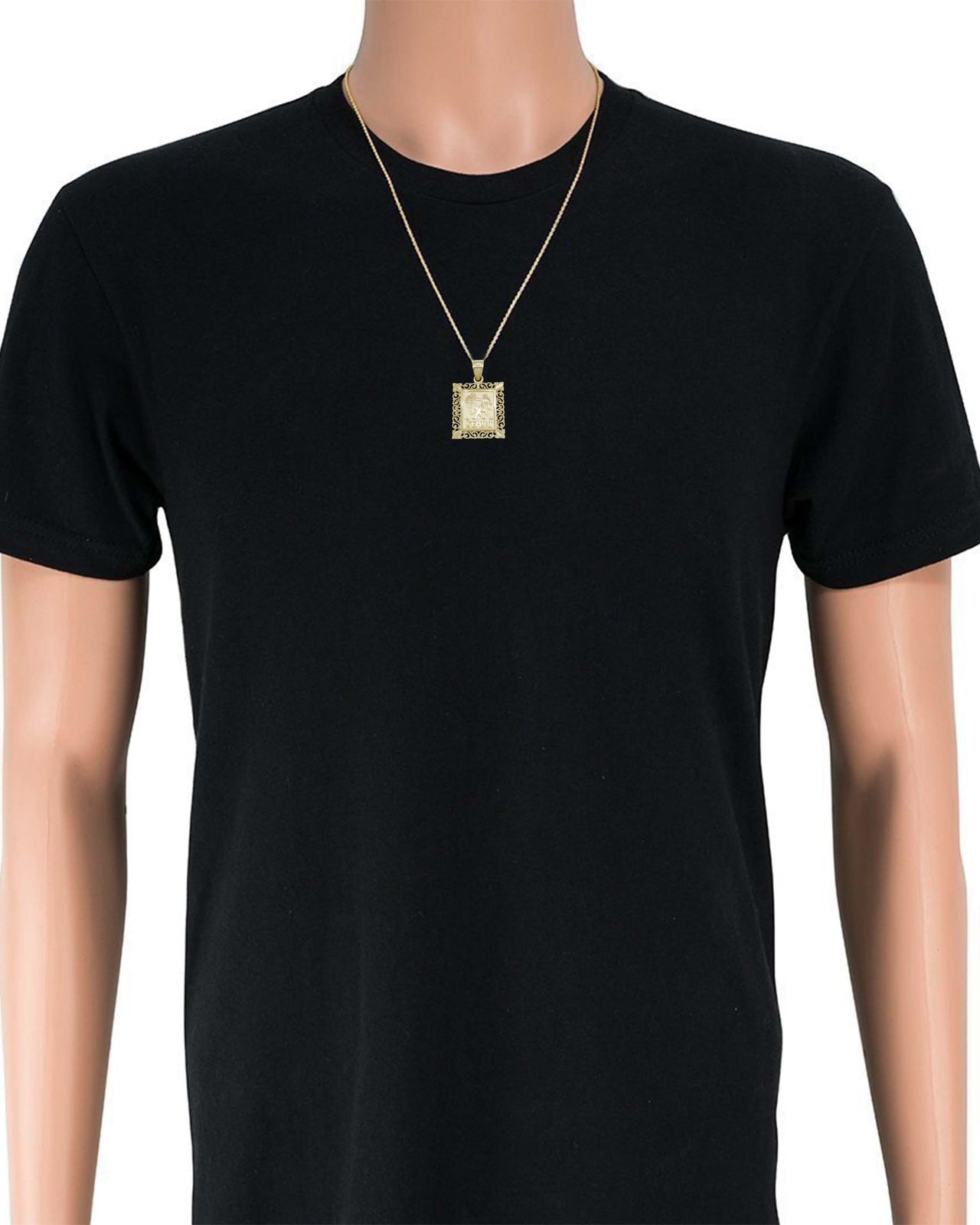14k Gemini Horoscope Pendant
