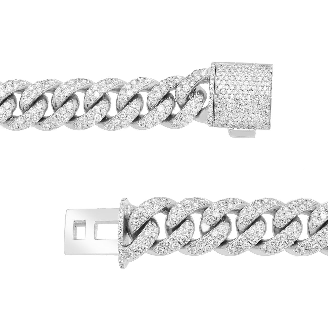 14k Pave Cuban Bracelet