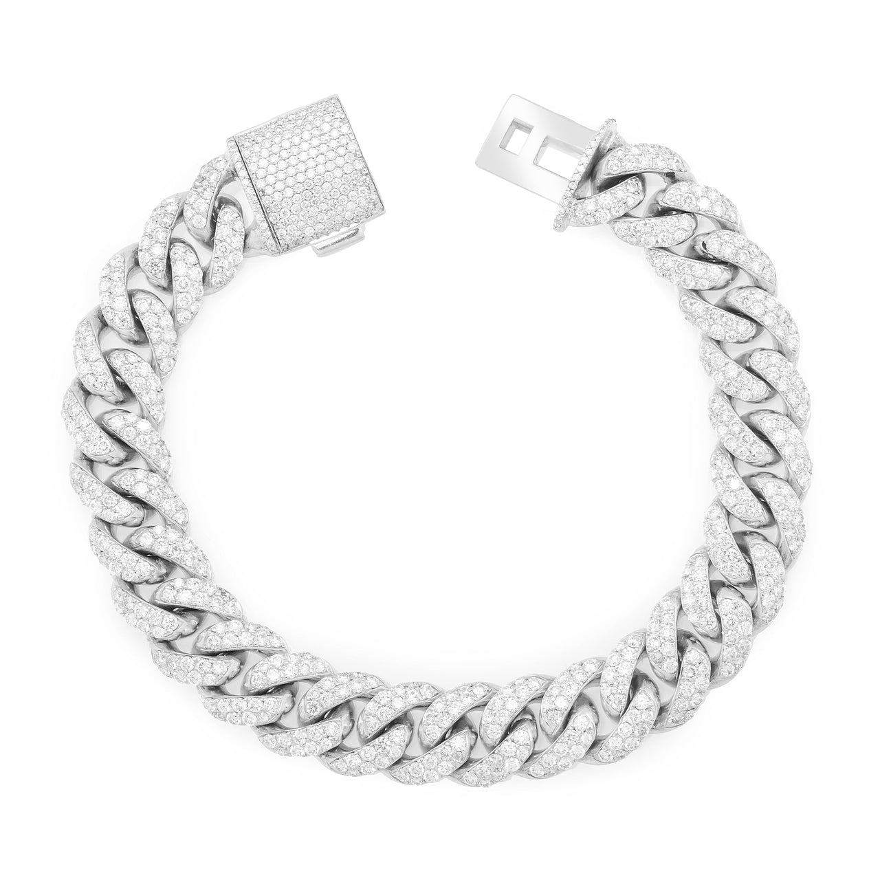 14k Pave Cuban Bracelet